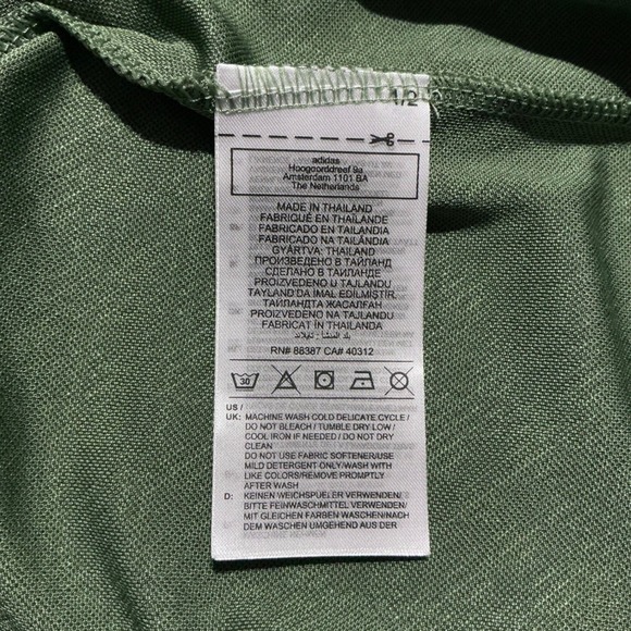 Adidas Men's Size 2XL Adicross Green Plaid Round Neck Golf Shirt Casual Active - Picture 4 of 10